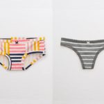 Aerie brand underwear. one is a cheeky striped boy short style. the other is a bikini gray striped style. Great deals on these item for Aerie Black Friday
