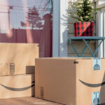 Amazon boxes delivered on parch