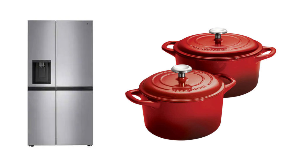 LG refrigerator and Tramontina Enameled Cast Iron Dutch Oven