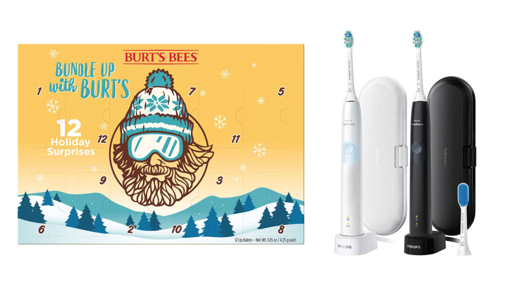 Burts Bees advent and electric toothbrushes