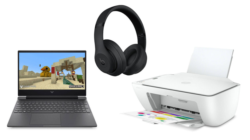 HP Victus 15.6" 144Hz FHD Gaming Laptop, beats headphones and HP printer