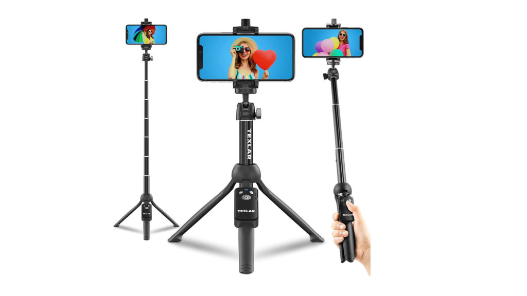 Texlar 48 Inch Selfie Stick Tripod with Remote