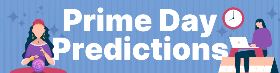 Banner for the Amazon Prime Day Price Predictions section of the Prime Day Guide by Slickdeals