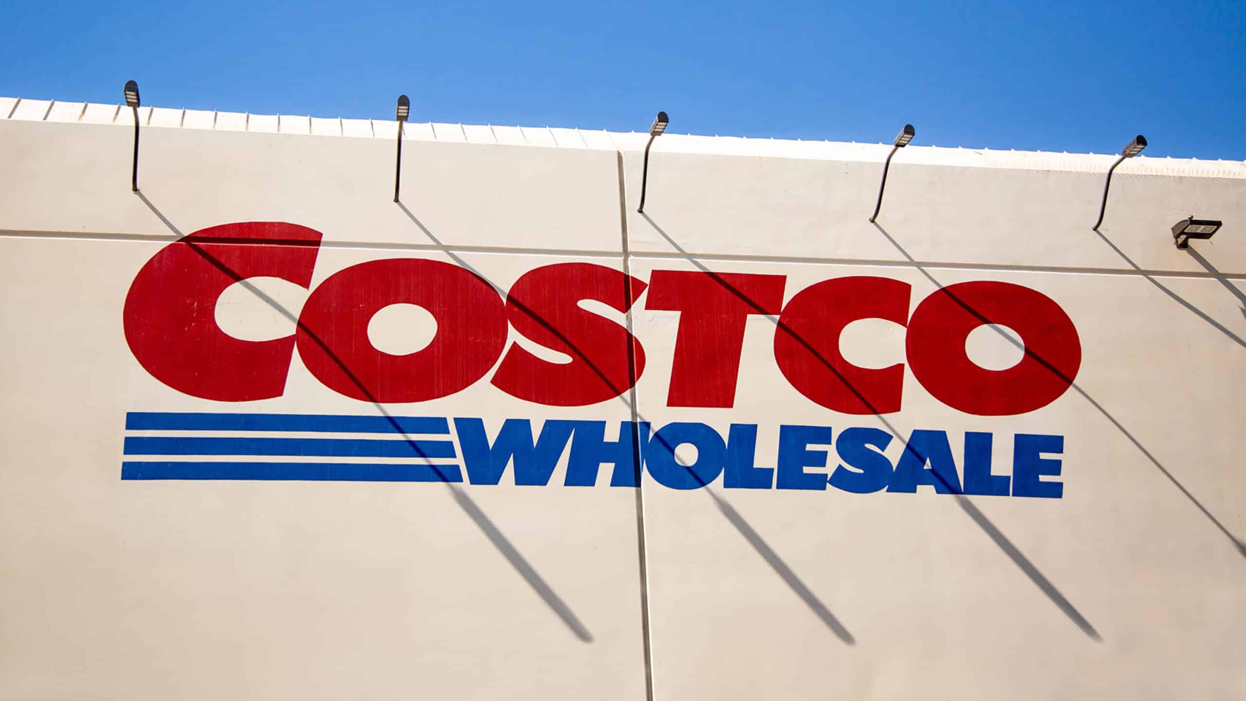 Costco Storefront Logo outside on sunny day